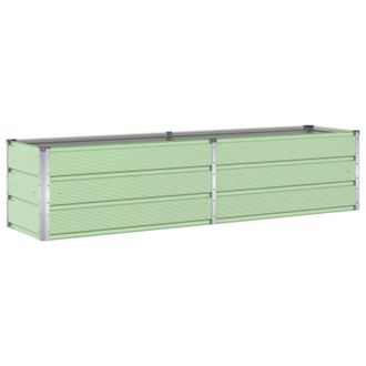 vidaXL Jardinera Verde Pastel 195 X 50 X 45 Cm Acero Galvanizado Vidaxl