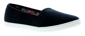 Platino Eleanor Shoes for Women - Slip On Trainers for Women Available in White, Navy & Grey, Comfortable and Breathable Womens Summer Shoes with Elasticated 