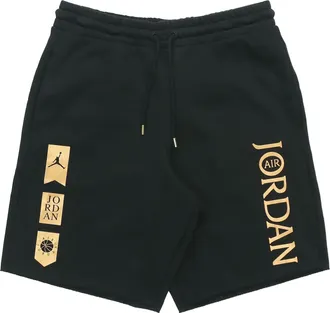 Nike Jordan Air Jordan Fleece Bronzing Pure Cotton Sports Knit Shorts Black AV0693-010