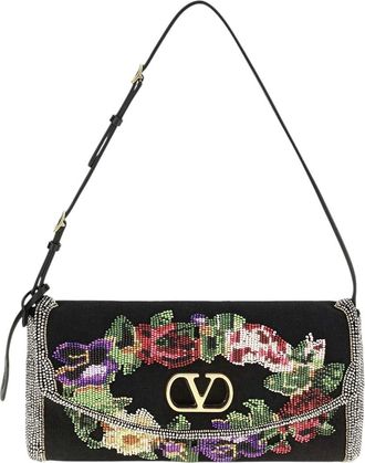 Valentino Garavani Black Devain Small Shoulder Bag