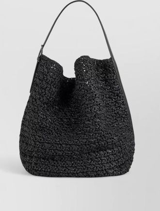 Toteme raffia belted bucket bag
