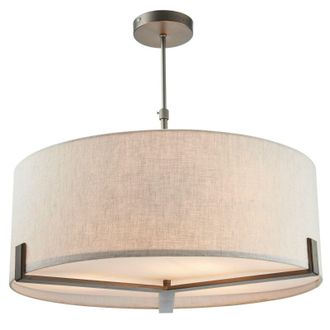 Loops Ceiling Pendant Light Brushed Bronze Plate & Natural Linen 3 x 40W E27
