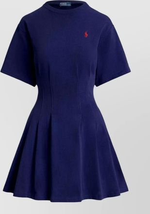 Polo Ralph Lauren cotton jersey dress flared skirt pleated