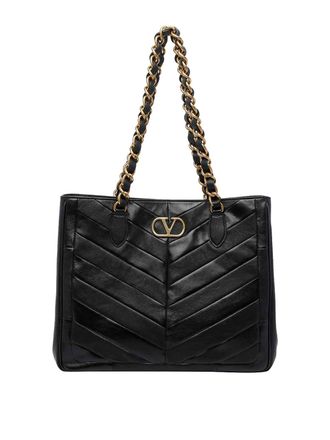 Valentino Garavani Laseine Chevron Motif Shopping Bag