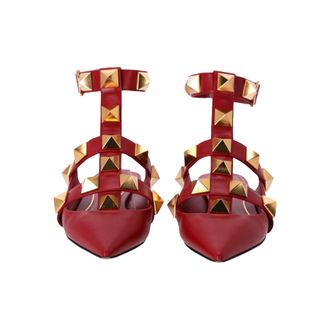 Valentino Garavani Roman Stud Ballet Flat - Red