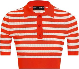 Dolce & Gabbana Polo a righe - Bianco