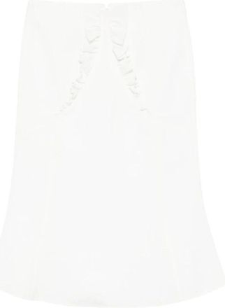 Shushu/Tong Rok met ruches - Dames - Midirokken - Wit - XS - Polyester - Rokken