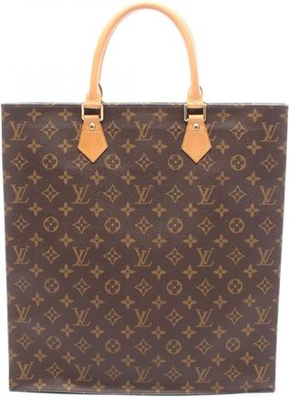 Louis Vuitton Brown Coated Canvas Leather Tote Bag (Pre-Owned)