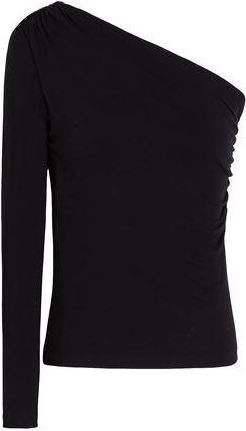 8 by YOOX VISCOSE ONE-SHOULDER L/SLEEVE TOP