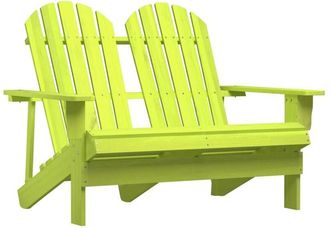 vidaXL 2-Seater Garden Adirondack Chair Solid Fir Wood Green vidaXL