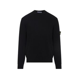 Stone Island Logo-patch Ribbed-knit Sweater