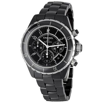 Chanel Pre-owned Chanel J12 Sport Chronograph Black Lacquered Dial Unisex Watch H0940