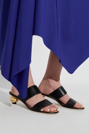 Ferragamo Heeled Mules Ermione, Womens, Black