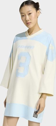 adidas Langarmshirt ADIDAS ORIGINALS WMS JERSEY DRES, Damen, Gr. XXL, ice blau, Obermaterial: 100% Polyester, normal, V-Ausschnitt, Shirts Langarmshirt