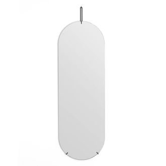 Moebe Wandspiegel oval, 133 cm x 44 cm, schwarz