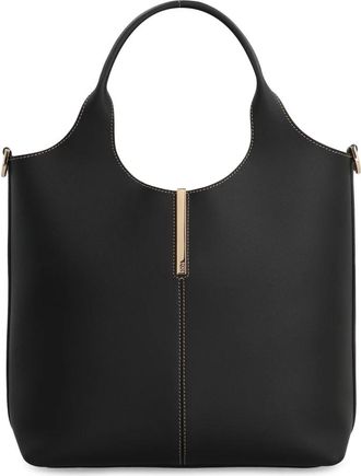Tod's Gladleren tas met gesp - Dames - Shoppers - Zwart - ONE Size - Leer - Tassen