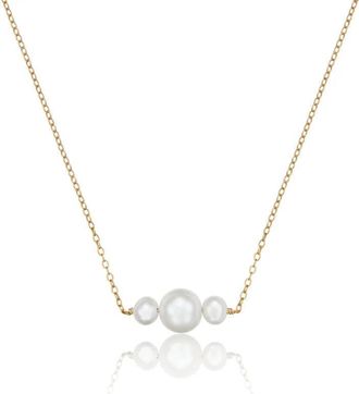 Lily & Roo Gold Multi Pearl Cluster Necklace