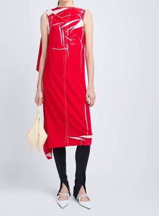 Proenza Schouler Ondine Midi Dress In Crimson