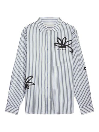 Filling Pieces striped floral shirt - men - Polyester/Viscose - L - White