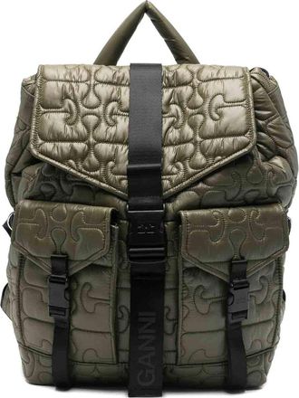 Ganni Quilted Nylon Backpack