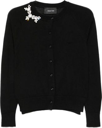Simone Rocha Cardigan con dettaglio collana - Nero
