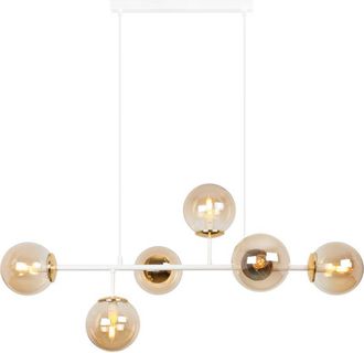 OEM L&aacute;mpara De Techo Siena Oro Blanco 6pln Miel E14 Brazos Largos