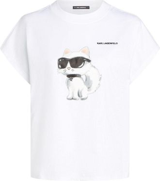 Karl Lagerfeld Ikon Choupette T-shirt - White
