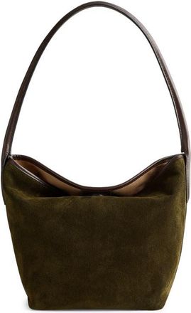 Madewell The Port Suede Lid Shoulder Bag in Dried Olive Multi at Nordstrom