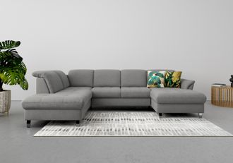 Sit&more Wohnlandschaft »Maggiore U-Form« wahlweise mit Kopfteilverstellung, Bettfunktion und Stauraum