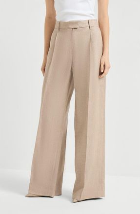 Brunello Cucinelli Loose Pleated trousers in Antique Pink at Nordstrom, Size 40 It