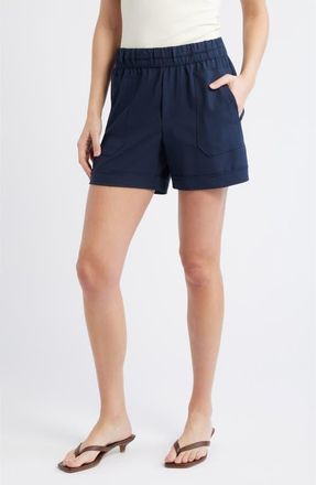 Wit & Wisdom Skyrise Patch Pocket Shorts in Navy at Nordstrom, Size X-Large