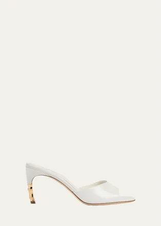 Gucci 75mm Castello Leather Mules
