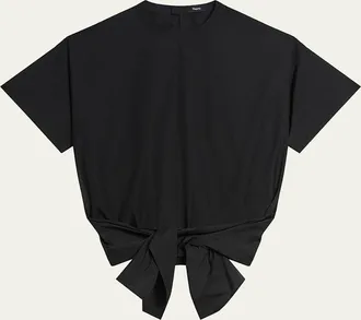 Theory Boxy Tie-Front Top