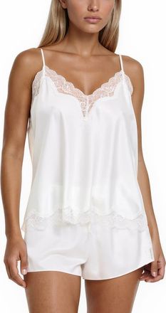 Flora Nikrooz Estella Lace Trim Short Pajamas in Ivory at Nordstrom, Size X-Small