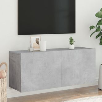 vidaXL Vidaxl - Mueble Para Tv De Pared Gris Hormig&oacute;n 100x30x41 Cm
