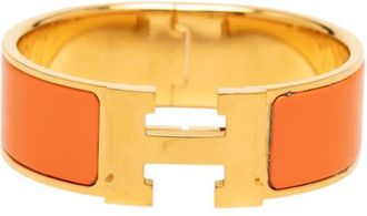 Herm&egrave;s Pre-owned Hermes Wide Enamel Clic Clac H Bracelet GM Ladies FBSHV1LTASZYIEXL