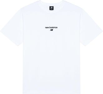 New Balance Logo T-Shirt Asia Sizing White AMT22354-WT