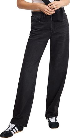 Good American Good 90s Relaxed Jeans in Black406 at Nordstrom, Size 12