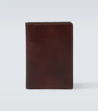 Brunello Cucinelli Portafoglio in pelle con logo