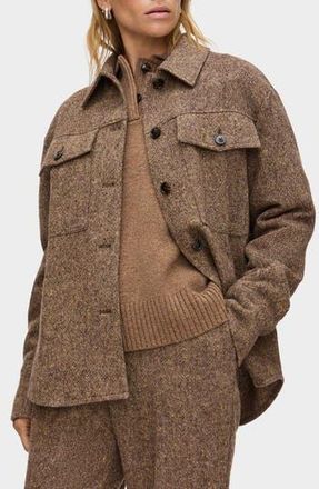 Aligne Charlie Recycled Wool Blend Shirt Jacket in Brown at Nordstrom Rack, Size X-Small