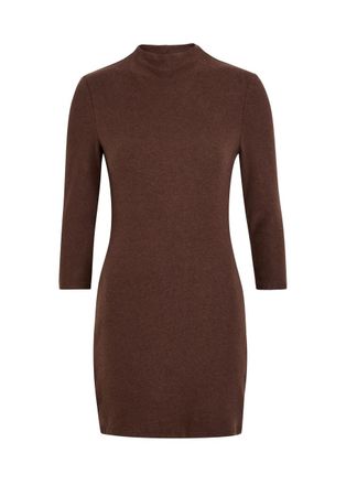 Reformation Camille Lyocell-blend Mini Dress - Dark Brown - S (UK8-10 / S)