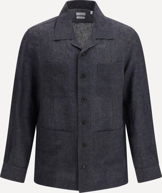 Brunello Cucinelli Camicia easy fit in lino Man XL