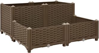 vidaXL Arriate 80x80x38 cm polipropileno Vidaxl