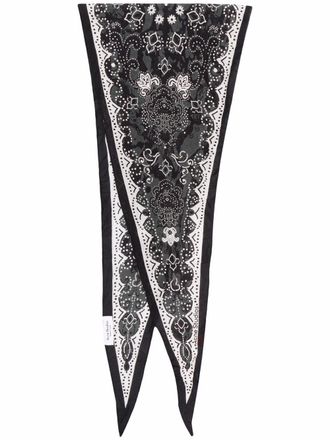 Acne Studios paisley-print bandana scarf - unisex - Silk/Cotton - One Size - Black