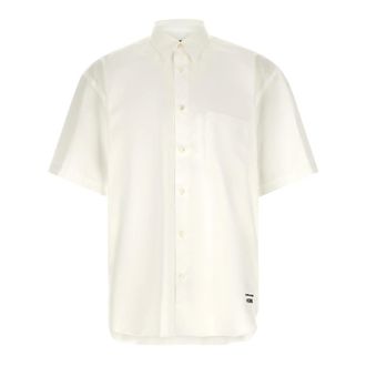 Comme Des Gar&ccedil;ons Logo Embroidery Shirt - male - Comme des Gar&ccedil;ons - Short Sleeve Shirts - White - M - Shirts