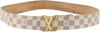 Louis Vuitton Cintura Pre-owned in Tela Damier Azur - - Pre-owned - Donna - Beige - ONE SIZE
