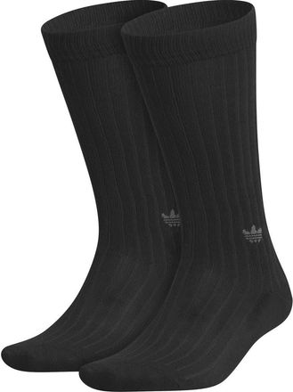 adidas Gender Inclusive Originals Trefoil Rib Crew Socks in Black/Grey at Nordstrom, Size Medium