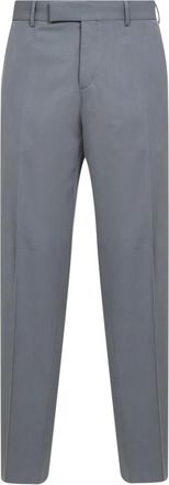 Fendi Suit Trousers, male, Gray, Size: L FF-Embroidered Straight-Leg Trousers