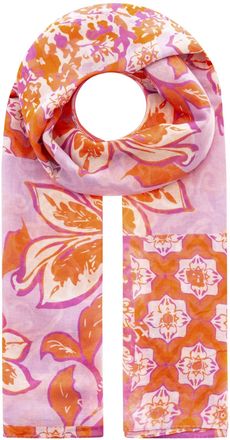 Zwillingsherz Modeschal ZWILLINGSHERZ Paisley, Damen, orange, pink, Kunstfaser, Modet&uuml;cher Modeschal, transparent, aquarell Print, Schriftzug