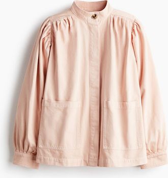 H&M Denim Jacket in Peach Pink at Nordstrom, Size X-Small